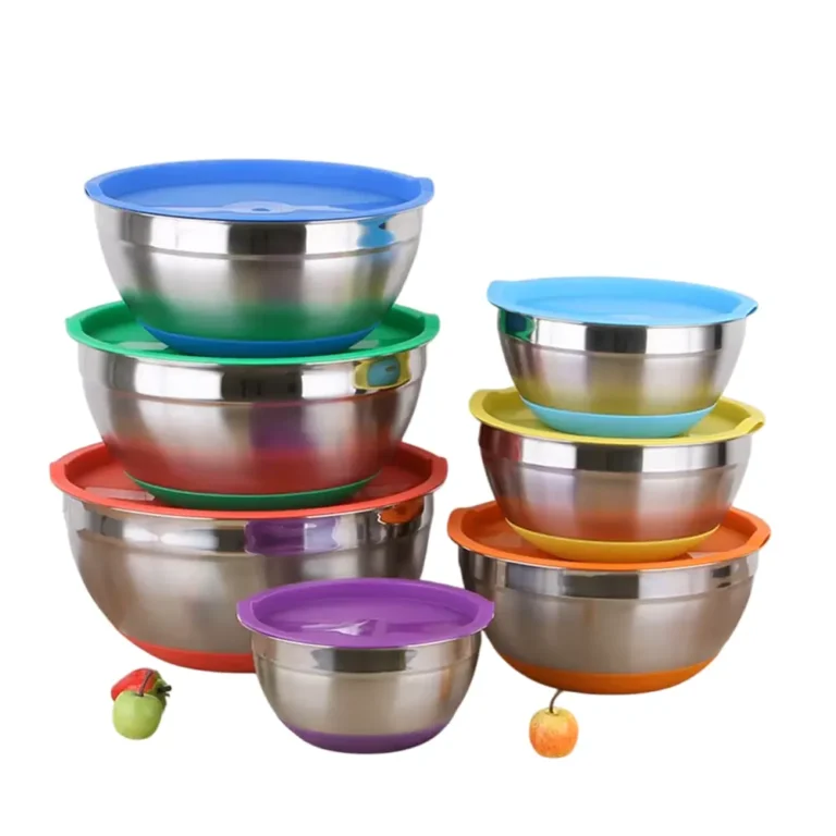 Set Bowls Con Tapa Colores Set 7 en 1 Acero Inoxidable Ricuritas De Marieu