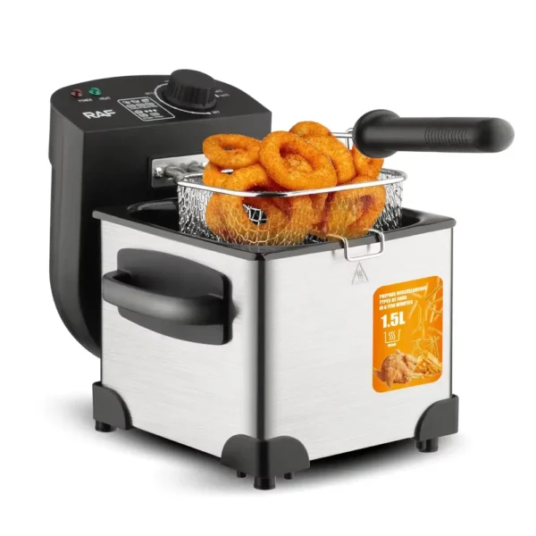 Freidora Electrica RAF Pequeña 1.5L 1000W Ricuritas De Marieu