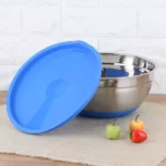 Bowl Azul Con Tapa y Base Plastico Ricuritas De Marieu