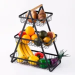 Organizador Frutero Negro Verdulero 3 Niveles Moderno Cocina Hogar Ricuritas De Marieu