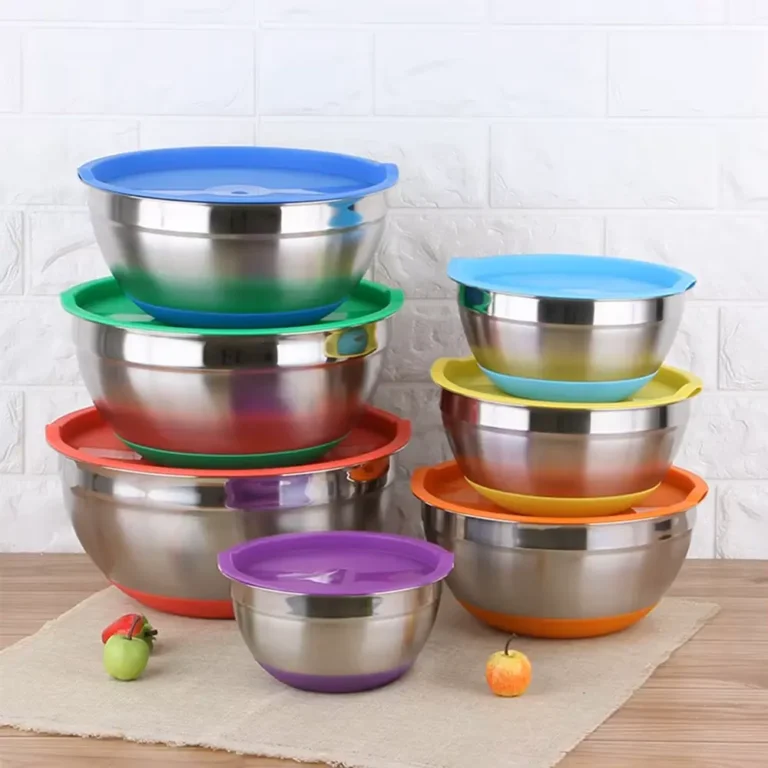 Set Bowl Con Tapa Acero Inoxidable Kit 7 en 1 Colores Ricuritas De Marieu
