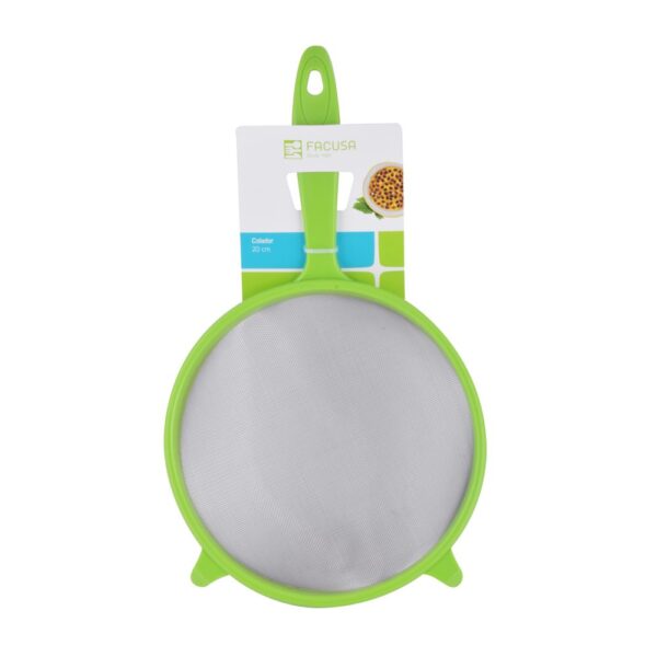 Blister Colador Ac. Inox. 200Mm M/P Verde T.