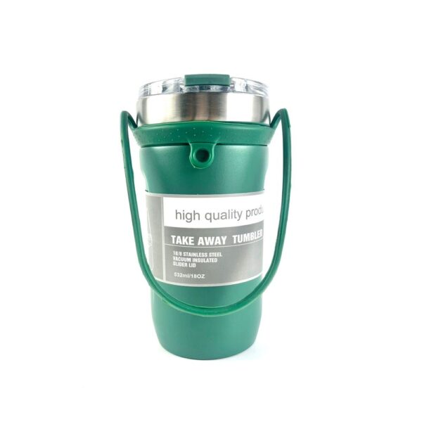 Termo Botella Magslider Verde Acero Inox Con Cubierta 550Ml