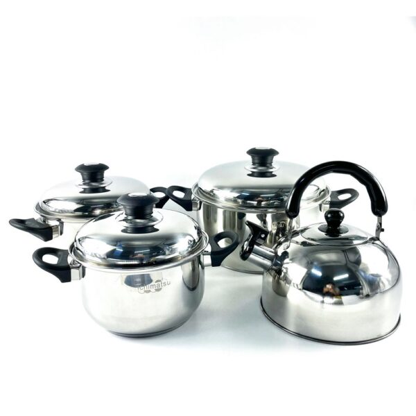 Jgo Ollas Imperial X 8 Pz A/Inox F/Dif.T/Acero (Olla 18/20/24+Tetera 3 Lt)
