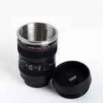 Taza Térmica Estilo Lente De Cámara C/ Tapa
