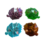 Set De 4 Fruteros Platos En Forma De Hojas
