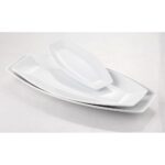 Fuente Loza 14" Rectang.Honda Blco