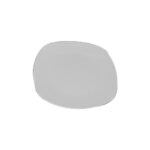 Plato Tendido Loza Cuad.7"Blco