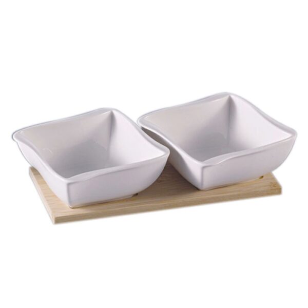 Set De 2 Bolos Cuadrados 9.5*9.5*4 Cm B/Madera