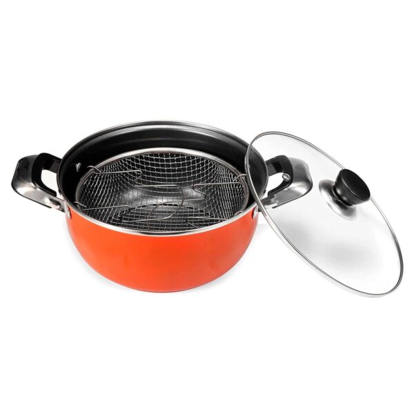 Olla / Sarten De Acero Inoxidable C/ Cesta Para Freir Antiadherente
