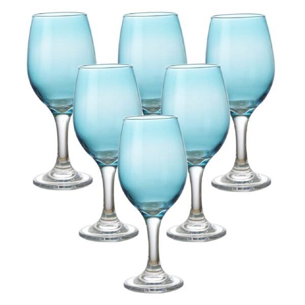 Set X6 Copas Agua Caliz Azul 420 Ml