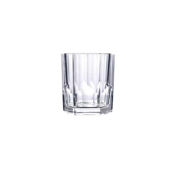 Set X 6 Vaso Bajo Labrado Transp 328Ml