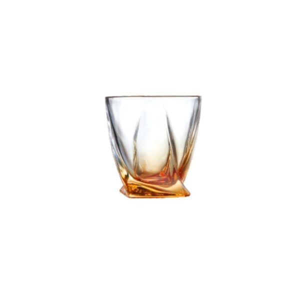 Set X 6 Vaso Bajo Liso Curvo Naranja 255Ml