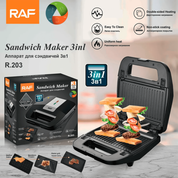 Maquina Sandwichera R.203 700W Raf