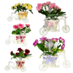 Florero Bicicleta Con Flores Y Luces (1 Par)