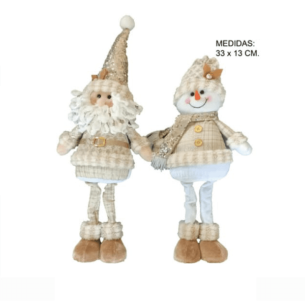 Muñecos Navideños Blanco Pata Largas