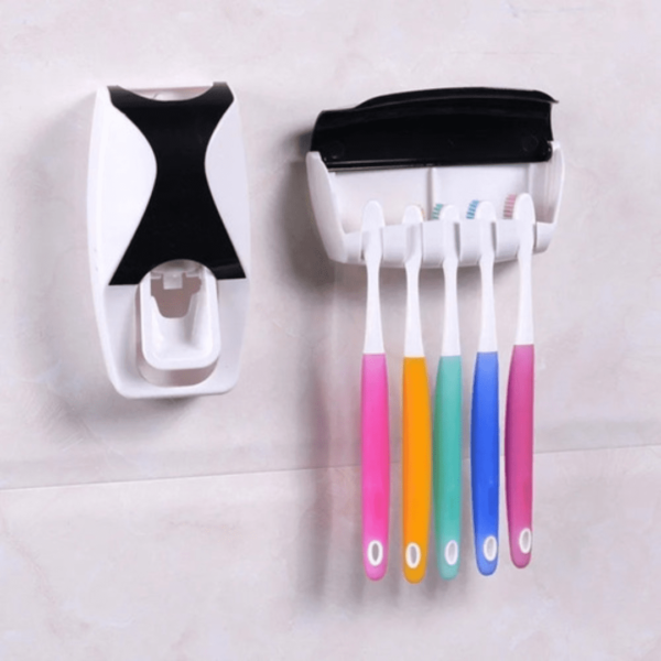 Dispensador De Pasta Dental Y Portacepillos De Dientes