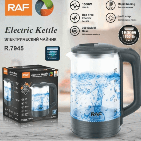 Hervidor Vidrio Eléctrico 2.5L Raf R7945