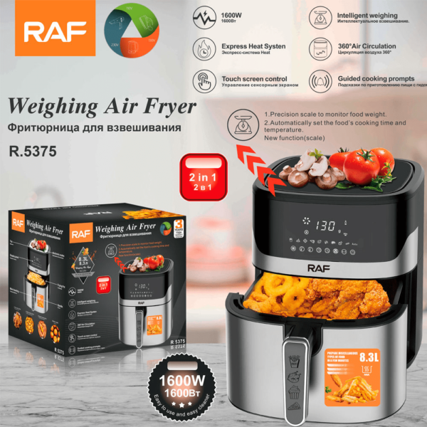 Freidora De Aire 2 En 1 De 8.3L Raf R.5375 Balanza