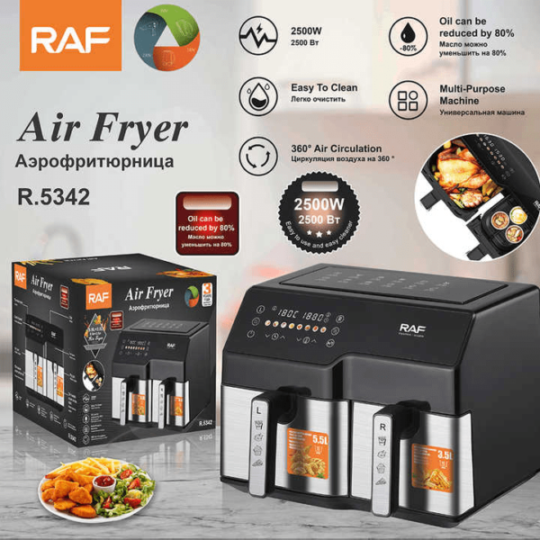 Freidora De Aire Doble 9L R.5342 Raf