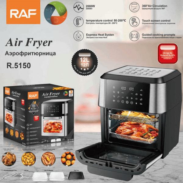 Freidora De Aire 12L C/Asador Giratorio Y Luz R.5150 2000W Raf