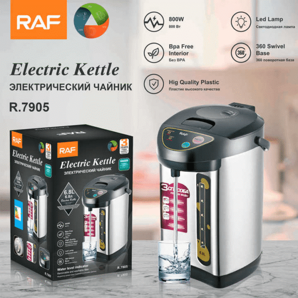Hervidor Termo Electrico 6.8L Raf R.7905 Cromado