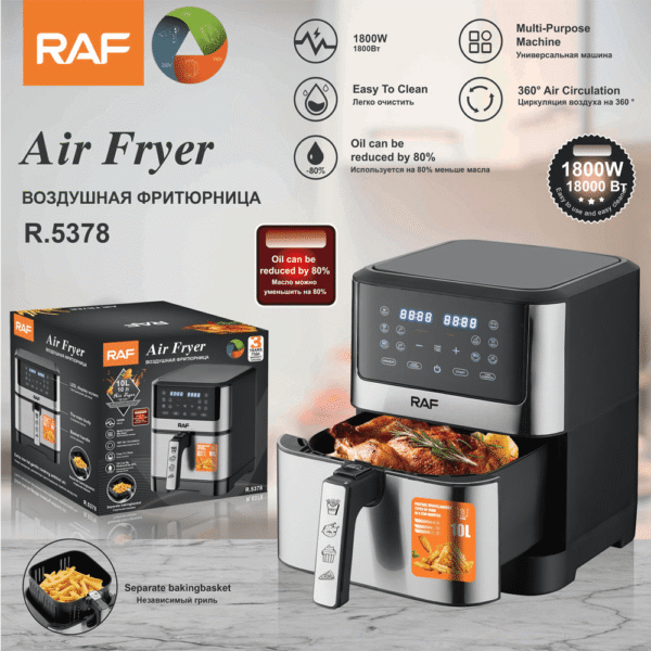 Freidora Aire Electrica Raf De 10L R.5378 1800W