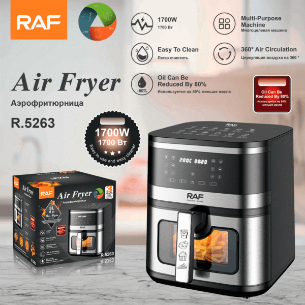 Freidora De Aire 8L Panel Táctil R5263 Raf
