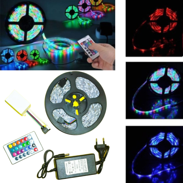 Cinta Led Rgb C/ Control Todos Los Colores