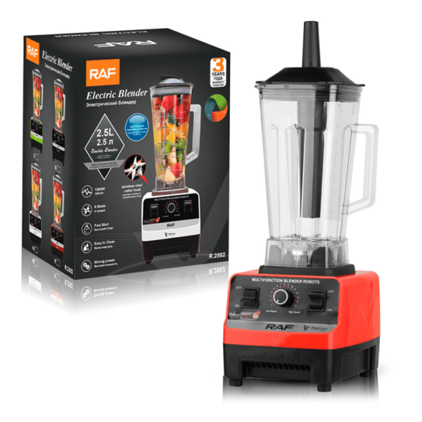 Licuadora Electrica Raf 2.5L 2400W Vaso De Plastico